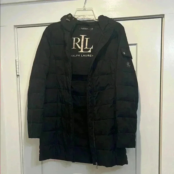 Lauren Ralph Lauren black puffer coat size small petite. In great condition! - Picture 1 of 7